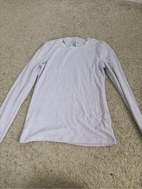 LOFT Long Sleeve Tee in Light Lavender